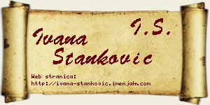Ivana Stanković vizit kartica